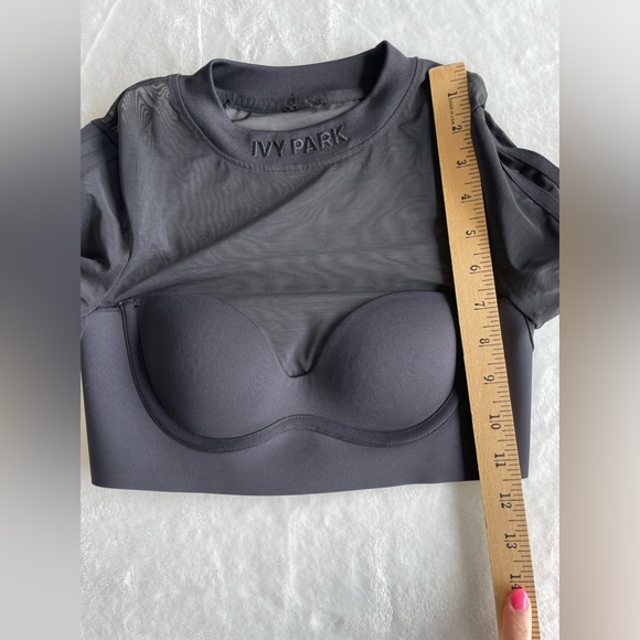 Adidas x Ivy Park - Drip 2.2 Long Sleeve Mesh Crop in Black - Picture 10 of 10